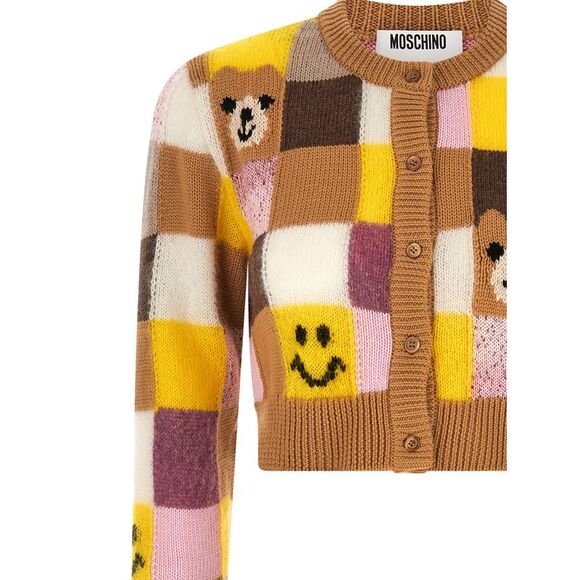 Smiley® E Moschino Women's Teddy Bear Cardigan